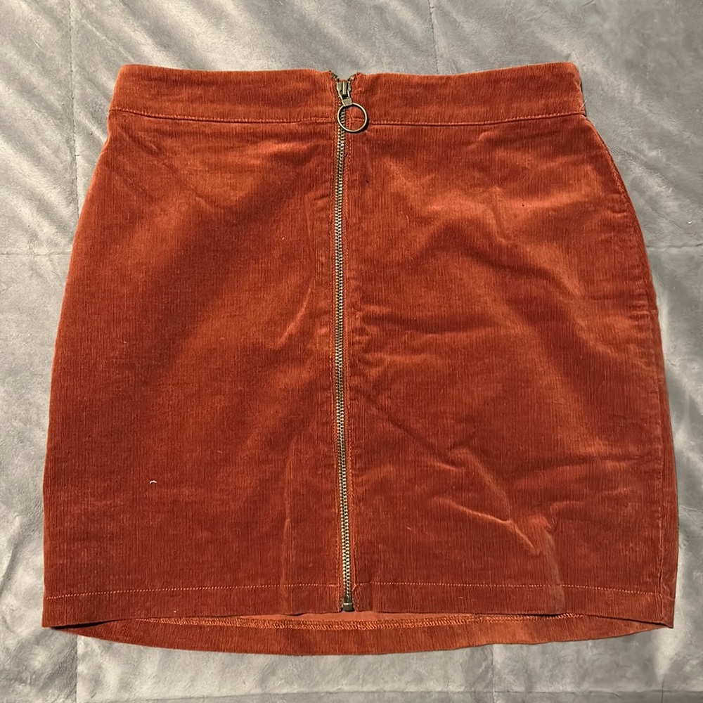 Forever 21 front zipper corduroy skirt
